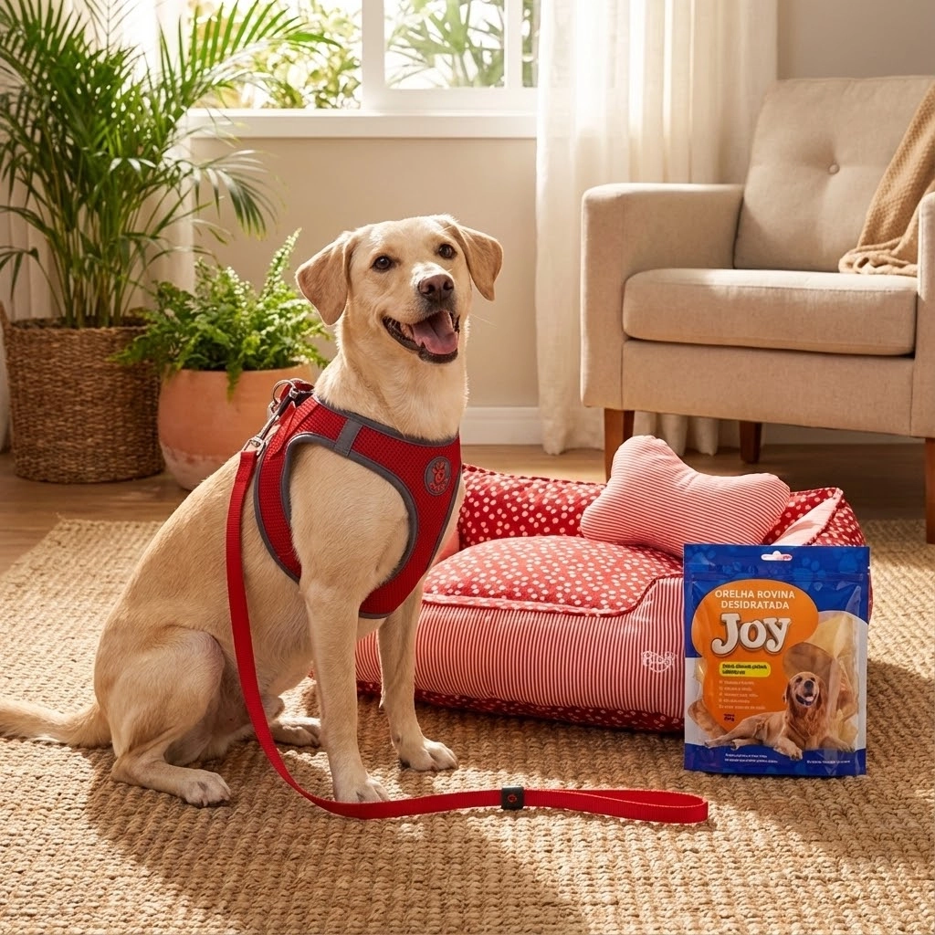 Kit Férias - Cães Grande Porte - Cama MD Vermelha