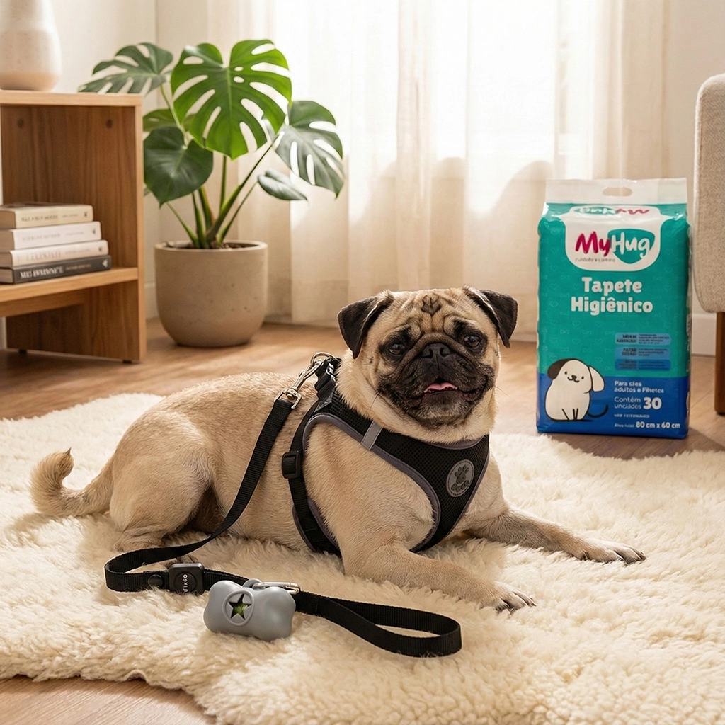 Kit Passeio - Cães Medio Porte - Peitoral MD Preto