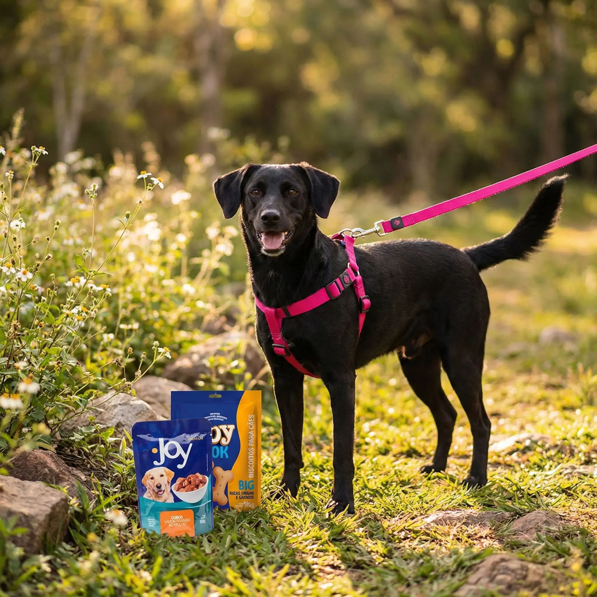 Kit Passeio - Cães Medio Porte - Peitoral Sig MD Rosa