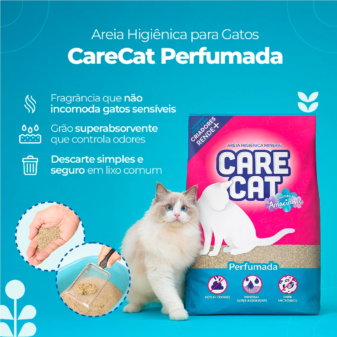 areia higienica carecat perfumada